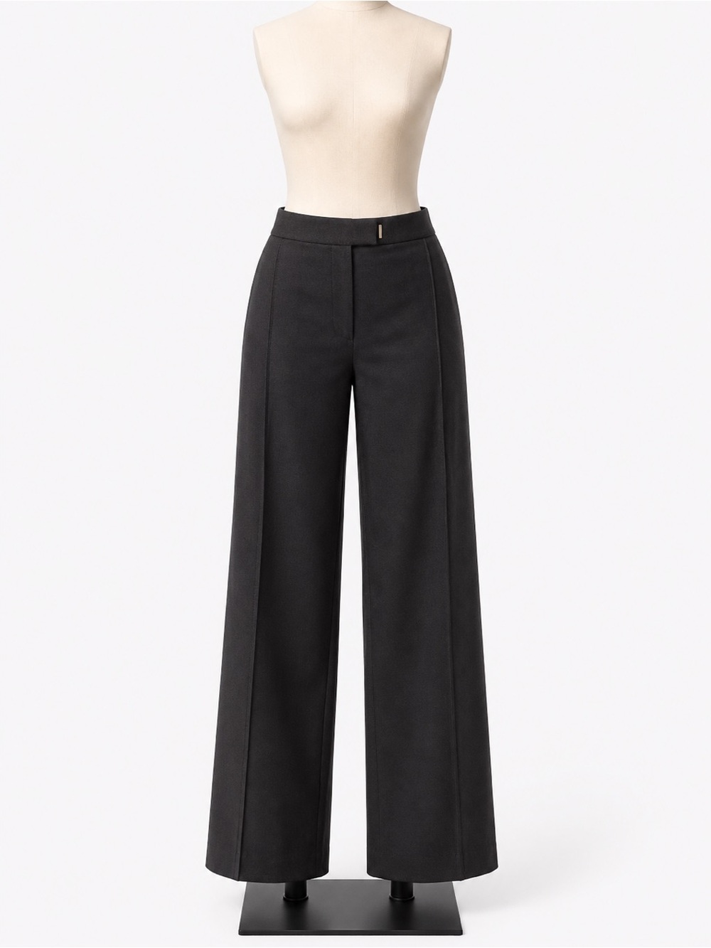 Ralph Rucci Tailored Wide-Leg Black Trousers